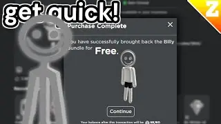 How To BRING BACK THE FREE BILLY BUNDLE in Roblox! QUICK!