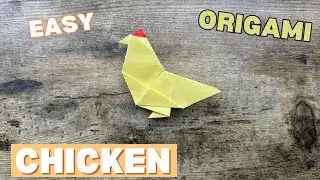 ORIGAMI CHICKEN EASY TUTORIAL PAPER CRAFT | HOW TO MAKE PAPER CHICKEN ORIGAMI ART | DIY ORIGAMI BIRD