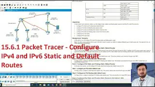 15.6.1 Packet Tracer - Configure IPv4 and IPv6 Static and Default Routes
