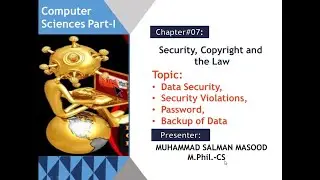 Computer Security, Password and Backup of Data