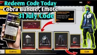 Today Redeem Code Cobra Mp40 Max | 31 July 2021 || Garena Free Fire | Rewards Redemption Site 🔥