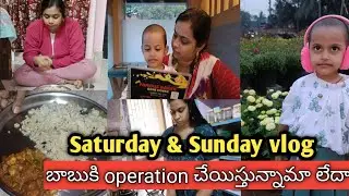 బాబుకి operation విషయం లో నిర్ణయం || saturday & sunday #vlog కడియం వెళ్ళాం