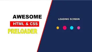 How to make website preloader using html css | loading screen html css