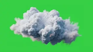 Volumetric Cloud Green Screen 4K - (Seamless Loop)