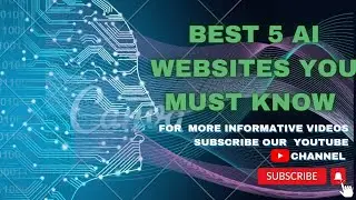 5 Best Ai useful websites you must know || tech tips || Artificial intelligence