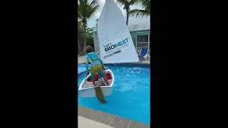 Optimist Sail Around Pool!!