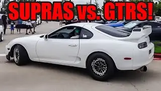 SUPRAS vs. GTRS TAKEOVER Car Meet! (Right Before HURRICANE BERYL!)