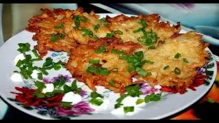 Очень Вкусные Драники (Деруны) с Сыром и Чесноком.