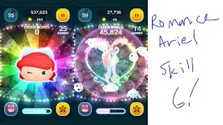 Ultimate Tsum Tsum - Romance Ariel Skill 6 - Gameplay