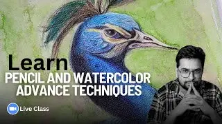 Learn Pencil Colors and watercolor Advance Techniques In hindi Real time Class