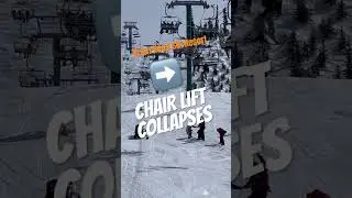 CHAIR Lift COLLAPSES at Brian Head Ski Resort - Ski Patrol RESCUES #shorts