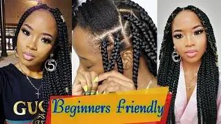 How To: Box Braid Tutorial For Beginners | Very In depth natural hair protective styles