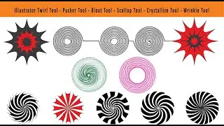 Illustrator Tutorial 2021 - Illustrator Twirl, Pucker, Bloat, Scallop, Tutorial Urdu / Hindi - 27