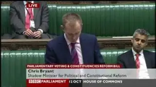 Chris Bryant MP makes 'safe sex/seats' slip up in the Commons