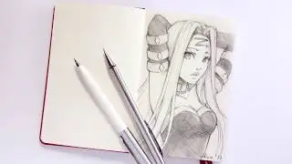 Sketching MEDUSA from Fate Stay Night - Patreon Series 03