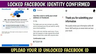 We Locked Your Account Confirm Your Identity 2023|Upload Your ID Confirm Identity Locked Facebook ID