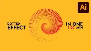 Dotted Circular Effect | Adobe Illustrator Tips & Tricks | Illustrator in One Min | 