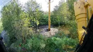 Beavers hid this dam in the bushes