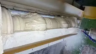 Фрезеровка балясины из камня на станке CNC-1500 
