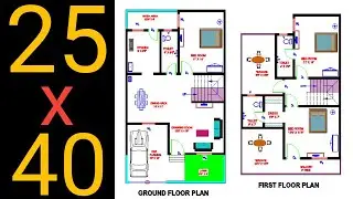 25x40  HOUSE PLAN WITH CAR PARKING !! 1000 sqft 3 BHK House Design !!