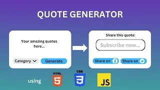 Build a Quote Generator Website from Scratch | HTML, CSS, & JavaScript Tutorial | RJ Coding Tips