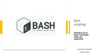 Bash scripting - Introducció i exemple de còpia amb tar