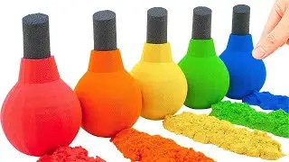 Satisfying Video | How To Make Rainbow Bomb With Kinetic Sand Cutting ASMR