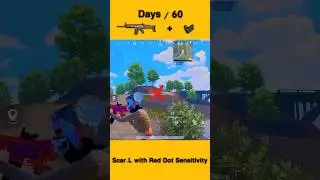 Scar-L with red dot sensitivity | red dot no recoil spray | red dot no recoil sensitivity #shorts