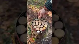 He survives in the forest with a plastic bottle 😱
