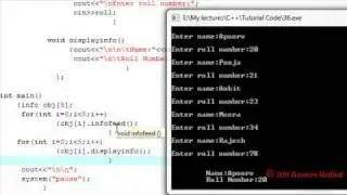 C++ in Hindi -35 Array of Objects