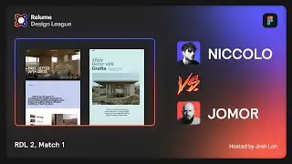 RDL 2 - Match 1: Niccolò vs Jomor | Architecture Editorial Theme | Web Design Esports on Figma