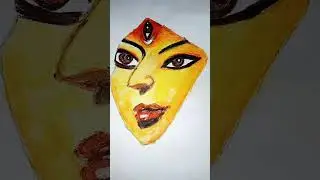 Durga Mata drawing with oil pastels #viral #trend #navratrispecial #trending #shorts #durgamaa