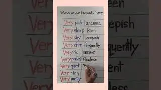 Words to use instead of very #shorts