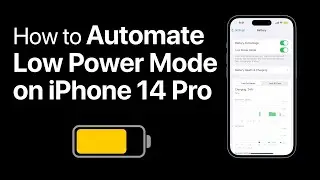 Set Low Power Mode To Automatically Enable At Certain Battery Level On iPhone 14 Pro