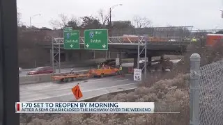 ODOT sets reopening for I-70 after semi-truck crash