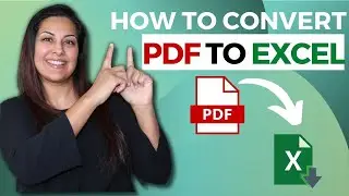 How to Convert PDF Files to Excel Tables in 5 Minutes || Samina Ghori