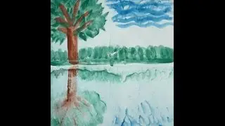 Рисовалки для детей Монотипия Отражение в воде