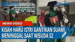 Kisah Haru Istri Menggantikan Suami Wafat Saat Wisuda S2, Peluk Foto Sambil Menangis