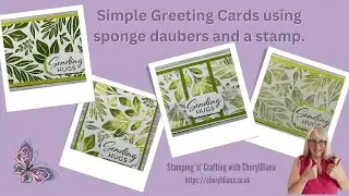 How to colour on a stamp to make simple greeting cards using the Leaf Collection stamp set & daubers