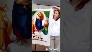 Вышивка, достойная стать семейной реликвией/ Сикстинская мадонна от Золотого руна/ Вышивка крестом