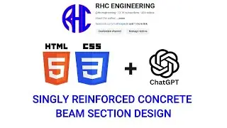 HTML+CSS+ChatGPT: Singly Reinforced Concrete Beam Section Design