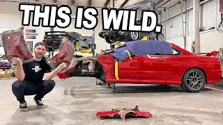Cutting my R34 Skyline into pieces..