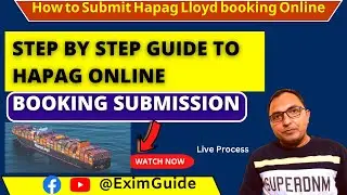 how to submit Online booking in hapag Lloyd | how to submit hapag booking online | hapag booking