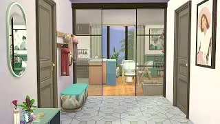 HIGH SCHOOL APARTMENT Part 1 🌆 Sims 4 Speed Build Stop Motion (NO CC)