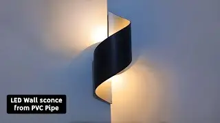 Modern Helix Shape Indoor Outdoor LED Wall Sconce using PVC Pipes