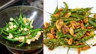 तोंडी लावण्यासाठी लसुण मिरचीचा हा नवीन प्रकार नक्की ट्राय करा | Lasun Mirch Fry Recipe In Marathi