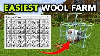 EASIEST AUTOMATIC WOOL FARM TUTORIAL In Minecraft Bedrock!