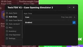 Case Opening Simulator 2: Auto Sell, Enable Jackpot Joiner & more | ToxicTDX (Script in Description)
