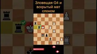 Зловещая G4 и вскрытый мат слоном #shorts #chess #шахматы