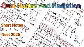Dual Nature and Radiation class 12 Physics Short Notes | NEET 2025